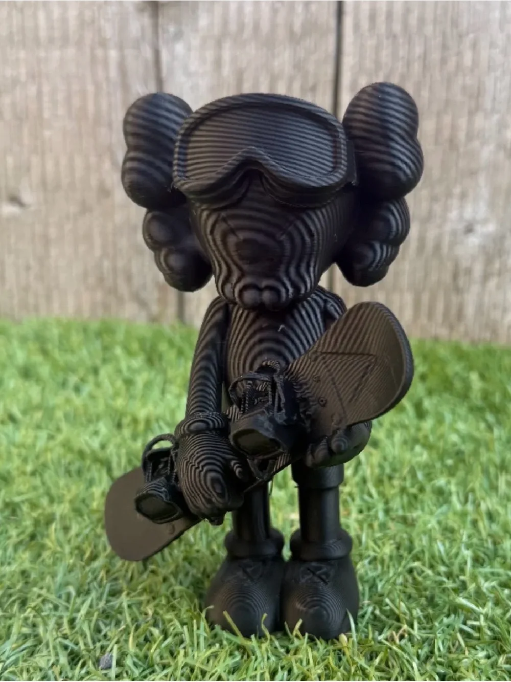 Black VR Snowboarder Figure Accessory